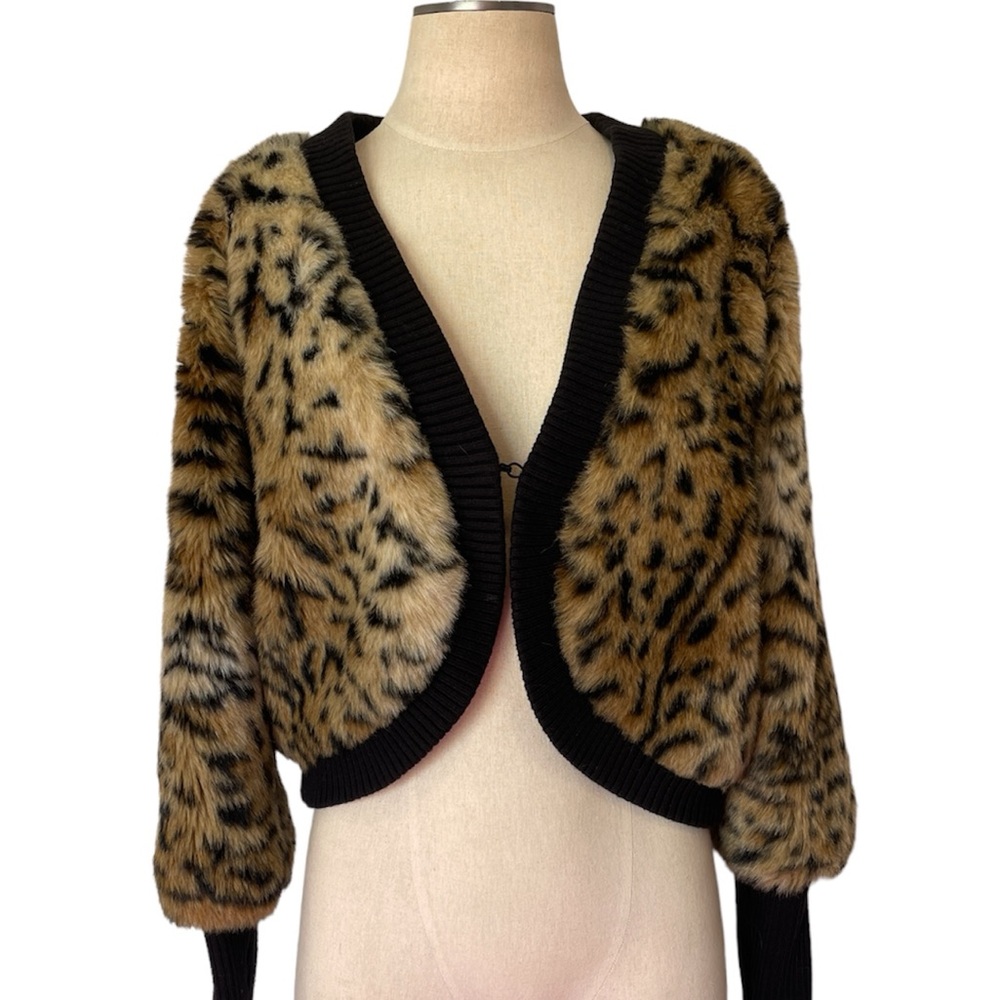 Michael Michael Kors faux fur animal print jacket coat
